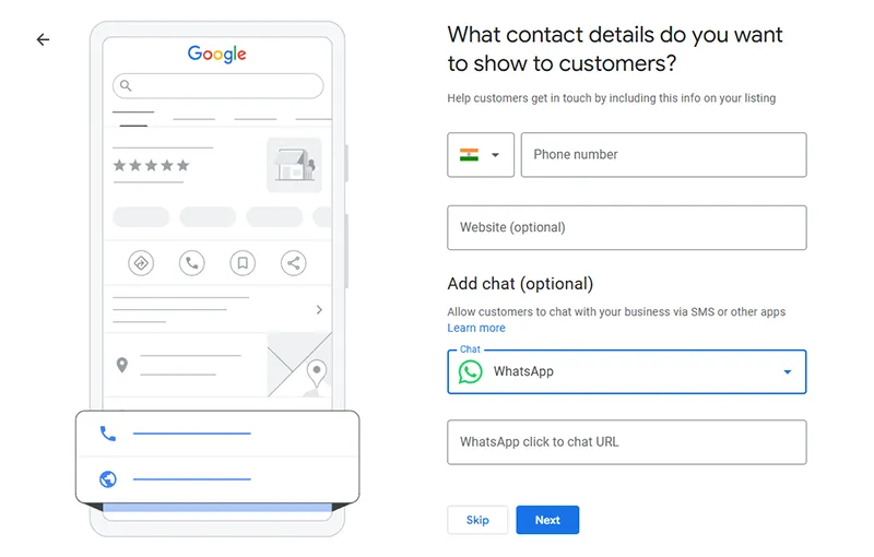 Accurate contact and messaging channels in Google Business Profile