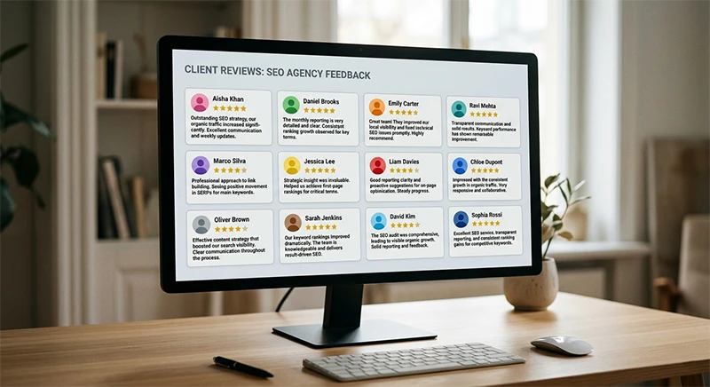 choosing an SEO expert through reviews and client testimonials