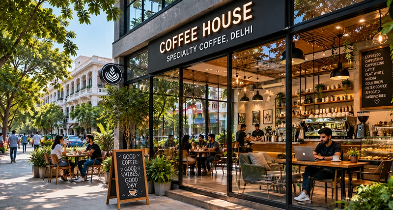 Infrastructure location scouting and physical operations for starting a business in Delhi