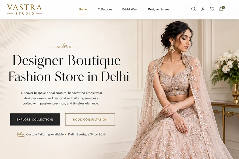 Beauty and personal care products ecommerce website designed for a business in Delhi