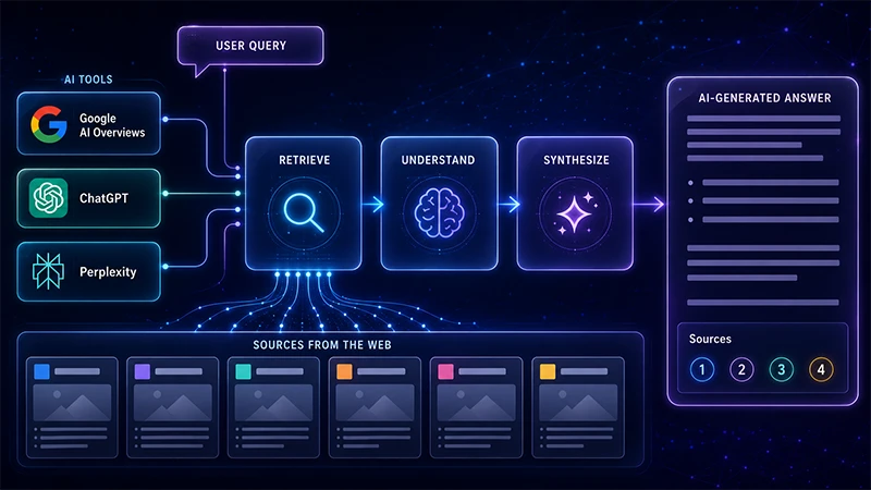 How Google AI Overviews ChatGPT and Perplexity synthesize web data using GEO