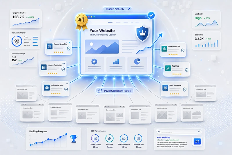 Link building improving brand visibility and competitive advantage in a crowded online market